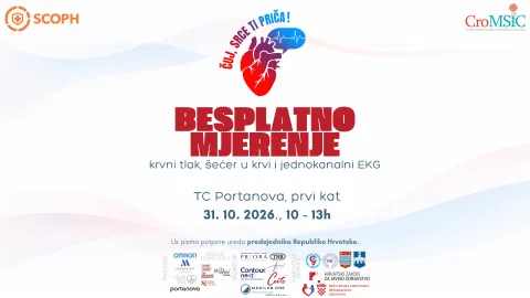 Po&scaron;tovani,u ime Odbora za, javno zdravstvo međunarodne udruge studenata medicine Hrvatska &ndash; CroMSIC, obraćamo Vam se s ljubaznom molbom za objavu najave na&scaron;eg projekta "Čuj, Srce Ti Priča!" na va&scaron;im internetskim stranicama. Sljedeća akcija održat će se u subotu, 31. listopada 2026. godine, od 10 do 13 sati, u trgovačkom centru Portanova (1. kat, ispred M&uuml;llera). 